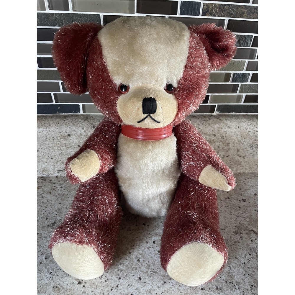 Vintage Jointed Teddy Bear Moveable Arms & Legs 13" Collar Made In Japan